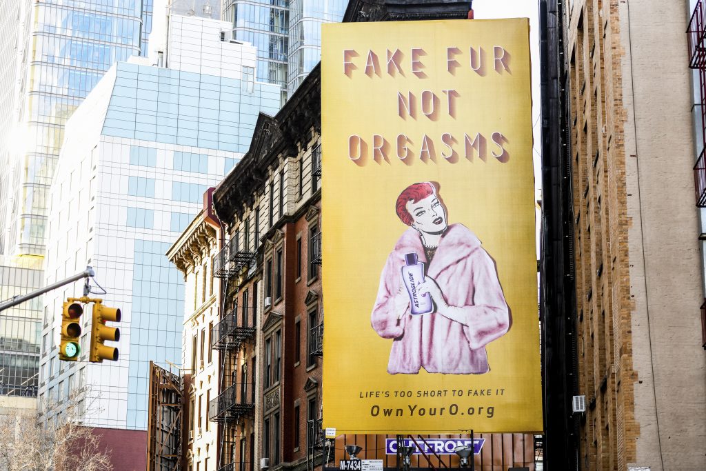 Astroglide Fake Fur Not Orgasms billboard